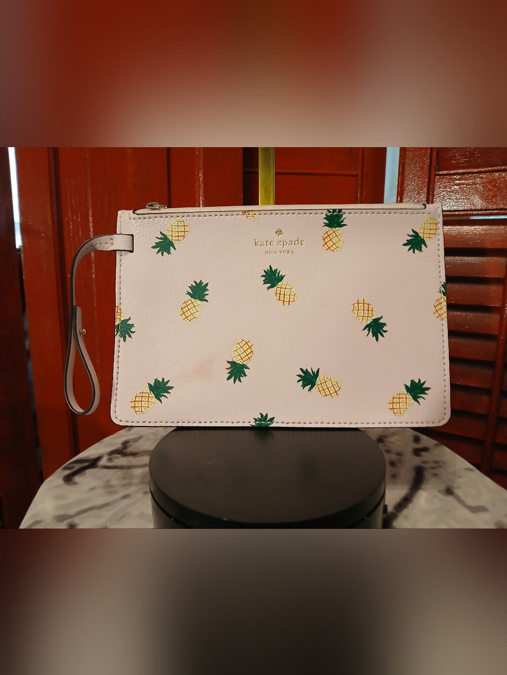 kate spade Pink Pineapple Print Wristlet